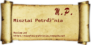 Misztai Petrónia névjegykártya